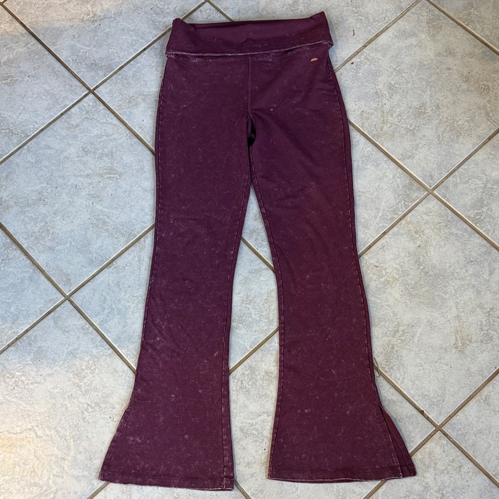 PINK Victoria's Secret Plum Flare Track Pants